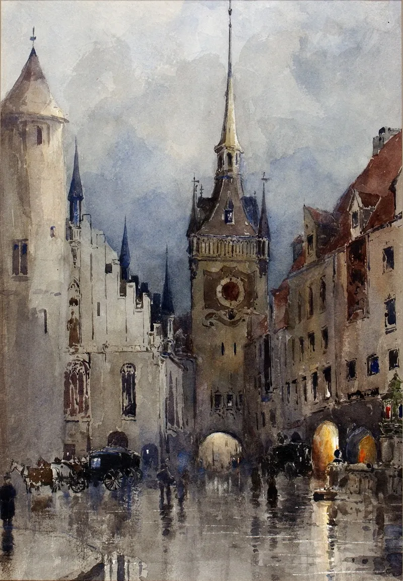 Street Scene In Munich