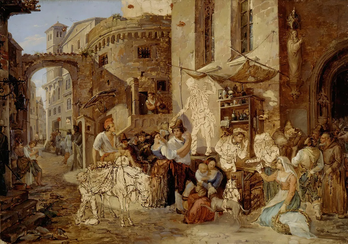 Street View In Rome Wall Art by Alexander Lauréus - High-Resolution Digital Print