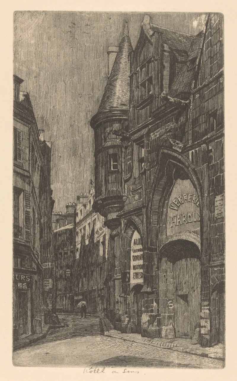 Street View With The Hotel De Sens