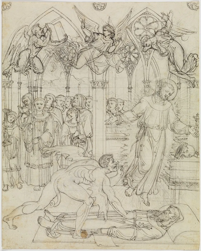 Streit Des Hl Franziskus Mit Dem Satan Um Die Seele Des Monches Guido Da Montefeltro Dante Inferno Canto 27 V 112
