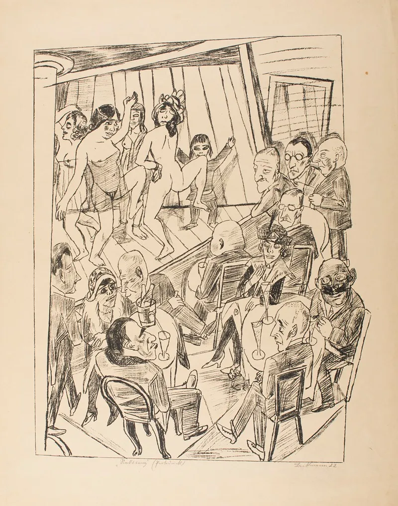 Striptease Plate 4 From The Series Trip To Berlin 1922