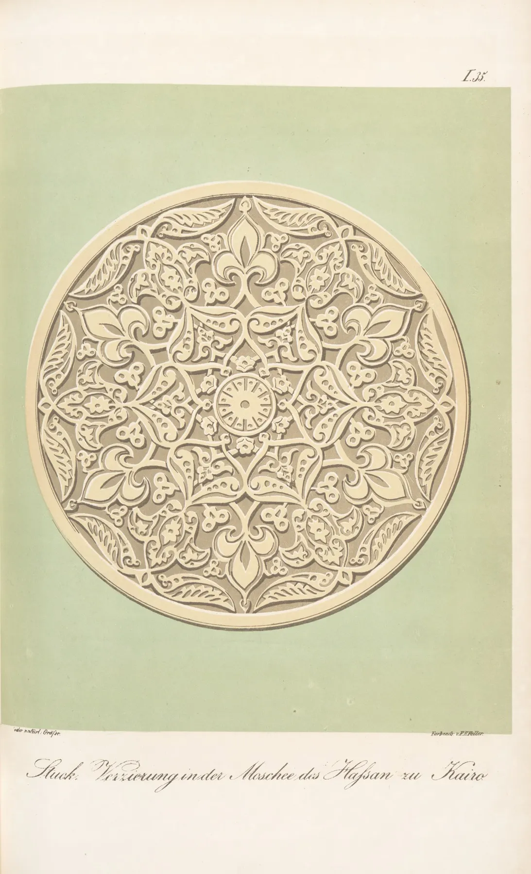 Stuck Verzierung In Der Modchee Des Hassan Zu Kairo Wall Art by Friedrich Maximilian Hessemer - High-Resolution Digital Print