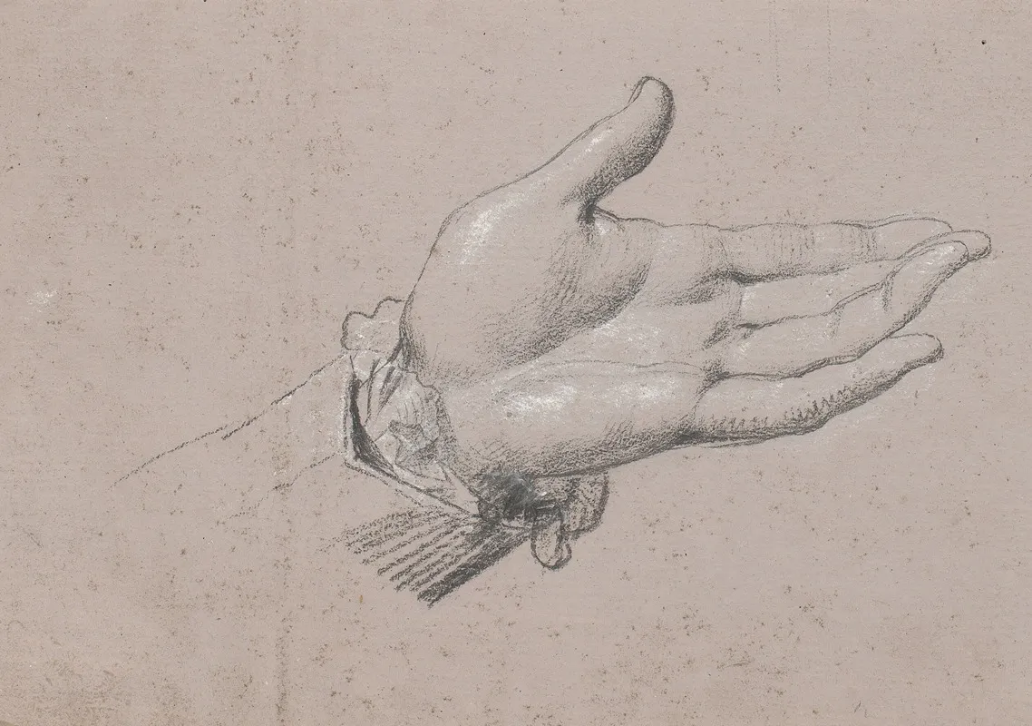 Studie Af En Venstre Hand Anvendt I Helfigursportraettet Af Frederik Den Sjette Som Kronprins Fra 1786 Pa Amalienborg Wall Art by Jens Juel - High-Resolution Digital Print