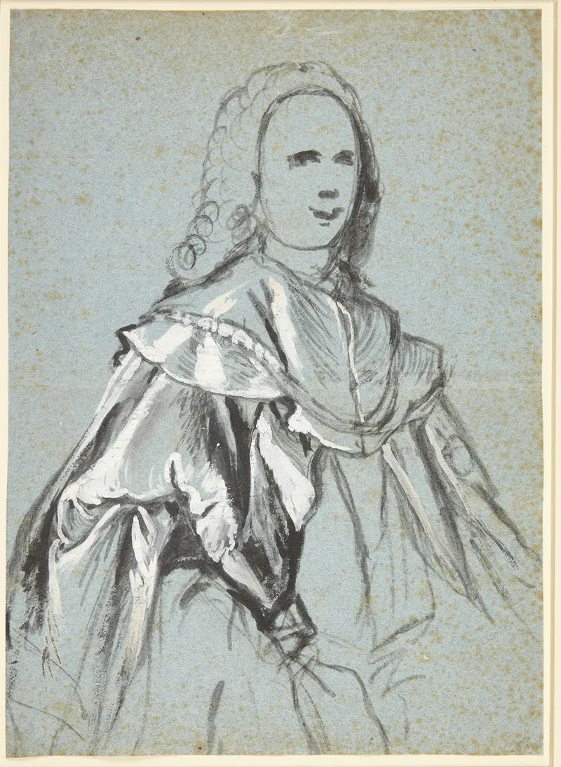 Studie Til Et Portraet Formentlig Af A G Moltke Wall Art by Carl Gustaf Pilo - High-Resolution Digital Print