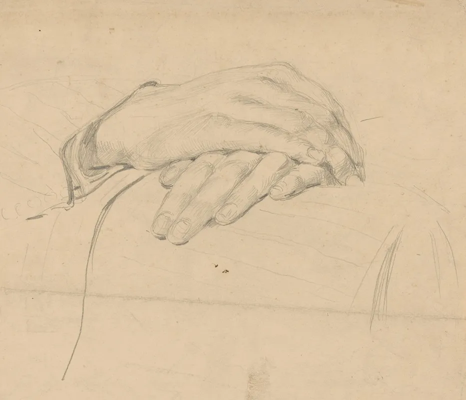 Studie Van Handen Voor Het Onvoltooide Olieverfschilderij Van De Nederlandse Rechtbank In Londen Juni 1942 Wall Art by Anton Abraham van Anrooy - High-Resolution Digital Print