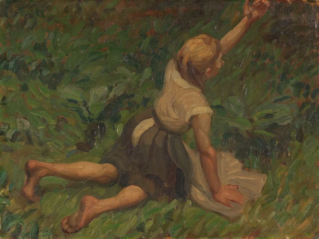Studie Zu Aschenbrodel Wall Art by Leo Putz - High-Resolution Digital Print