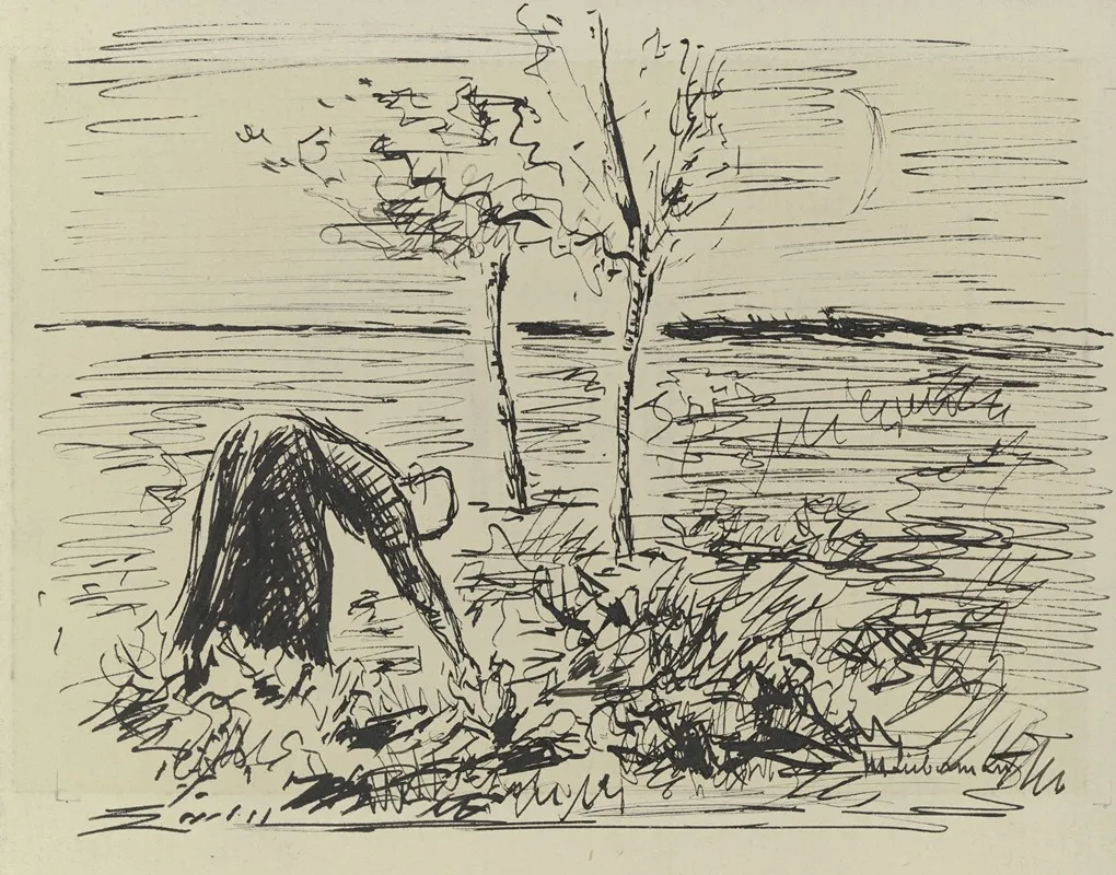 Studie Zu Dem Wandgemalde Winter Zur Holzleserin