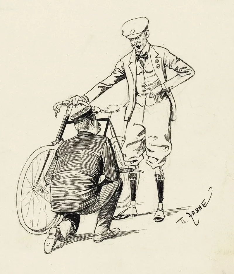 Studie Zu Radfahrsport 2 Wall Art by Theodor Zasche - High-Resolution Digital Print