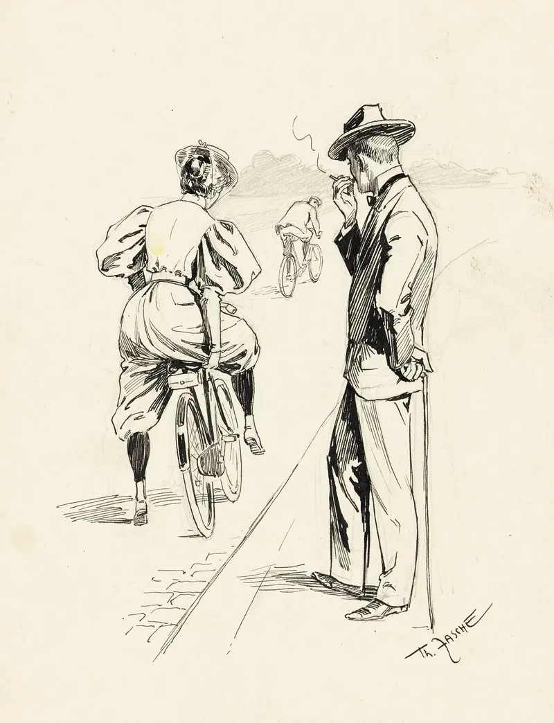 Studie Zu Radfahrsport Wall Art by Theodor Zasche - High-Resolution Digital Print