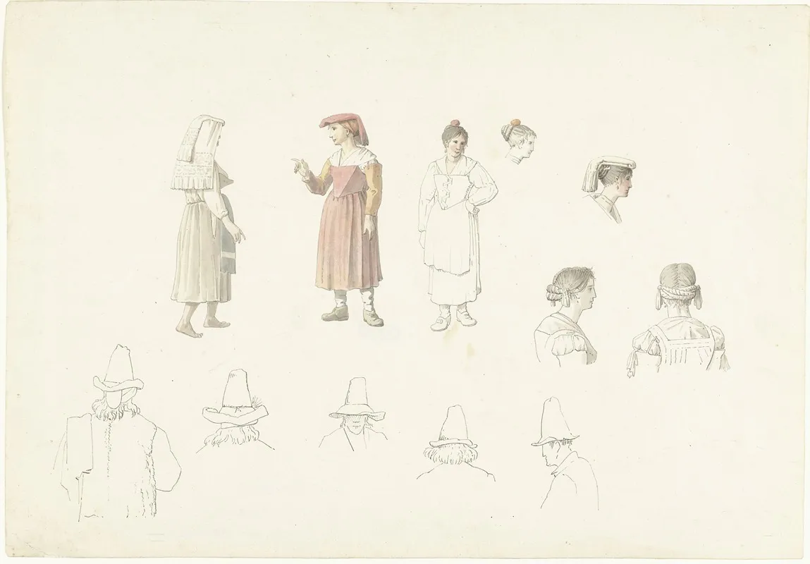 Studieblad Met Italiaanse Boeren En Boerinnen