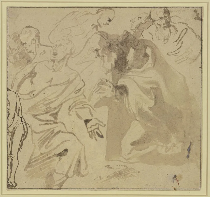 Studienblatt Sieben Heilige Wall Art by Anthony van Dyck - High-Resolution Digital Print