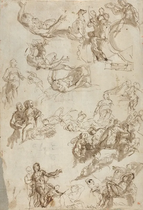 Studies For The Allegories Of Love Wall Art by Paolo Veronese - High-Resolution Digital Print