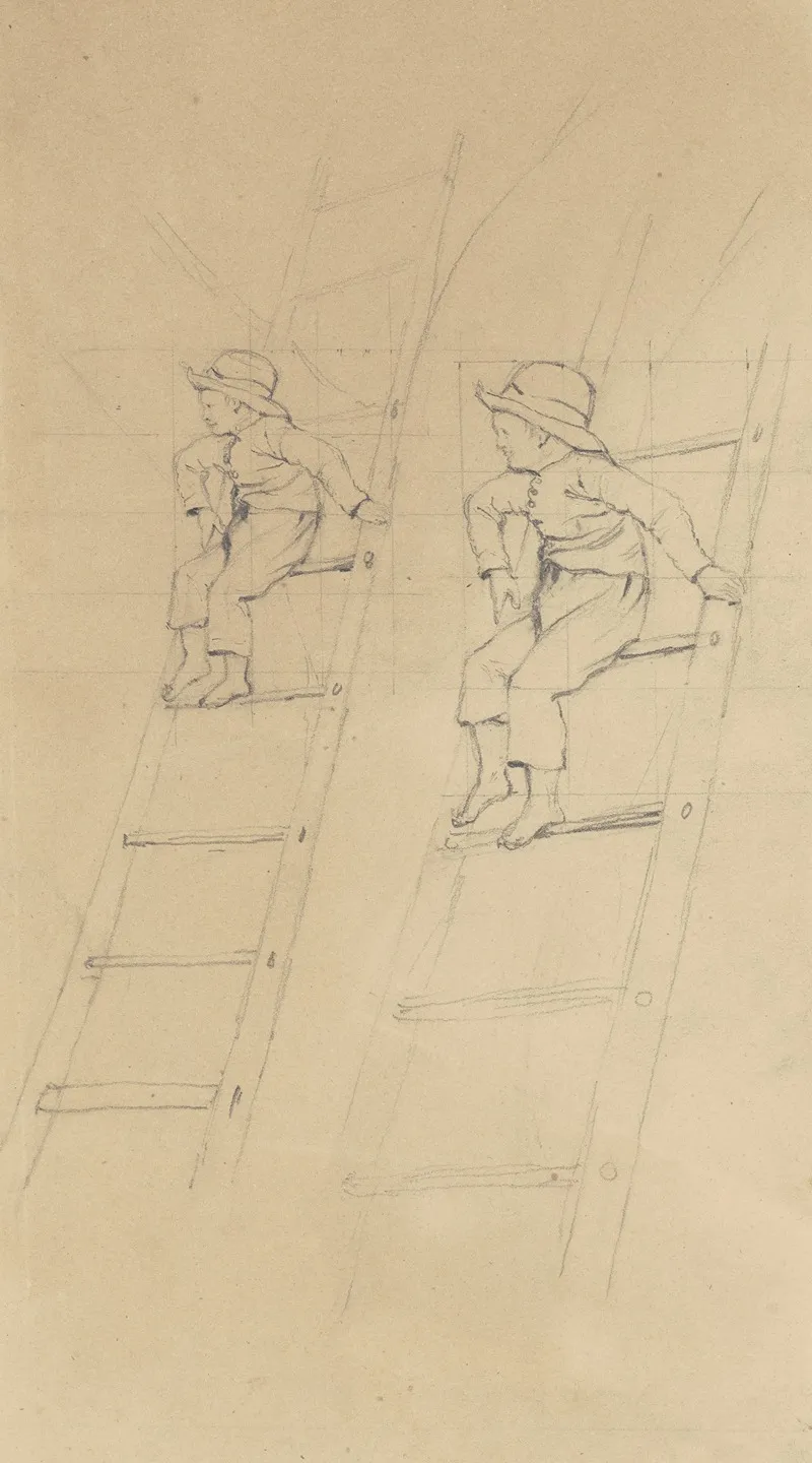 Studies Of A Boy On A Ladder