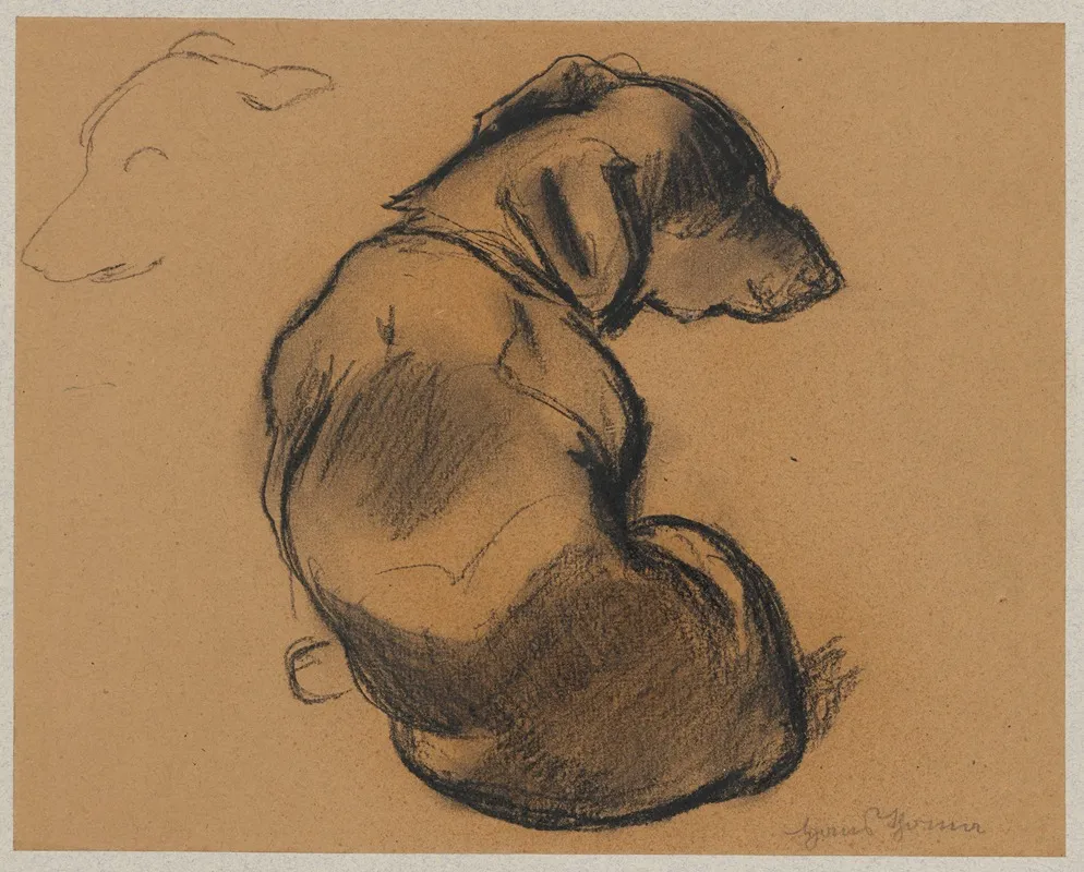 Studies Of A Dachshund 3 Wall Art by Hans Thoma - High-Resolution Digital Print