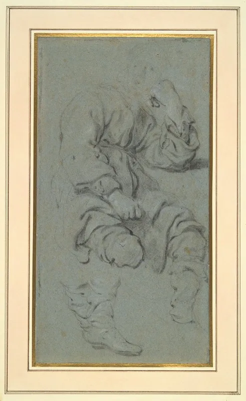 Studies Of A Seated Man Study For Elisa And The Samaritan Warsaw Wall Art by Gerbrand van den Eeckhout - High-Resolution Digital Print