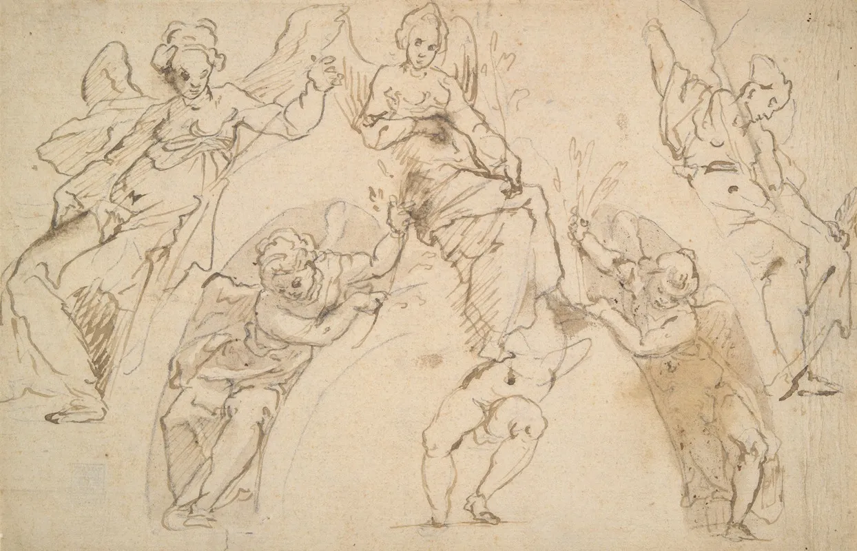 Studies Of Angels And Cupids