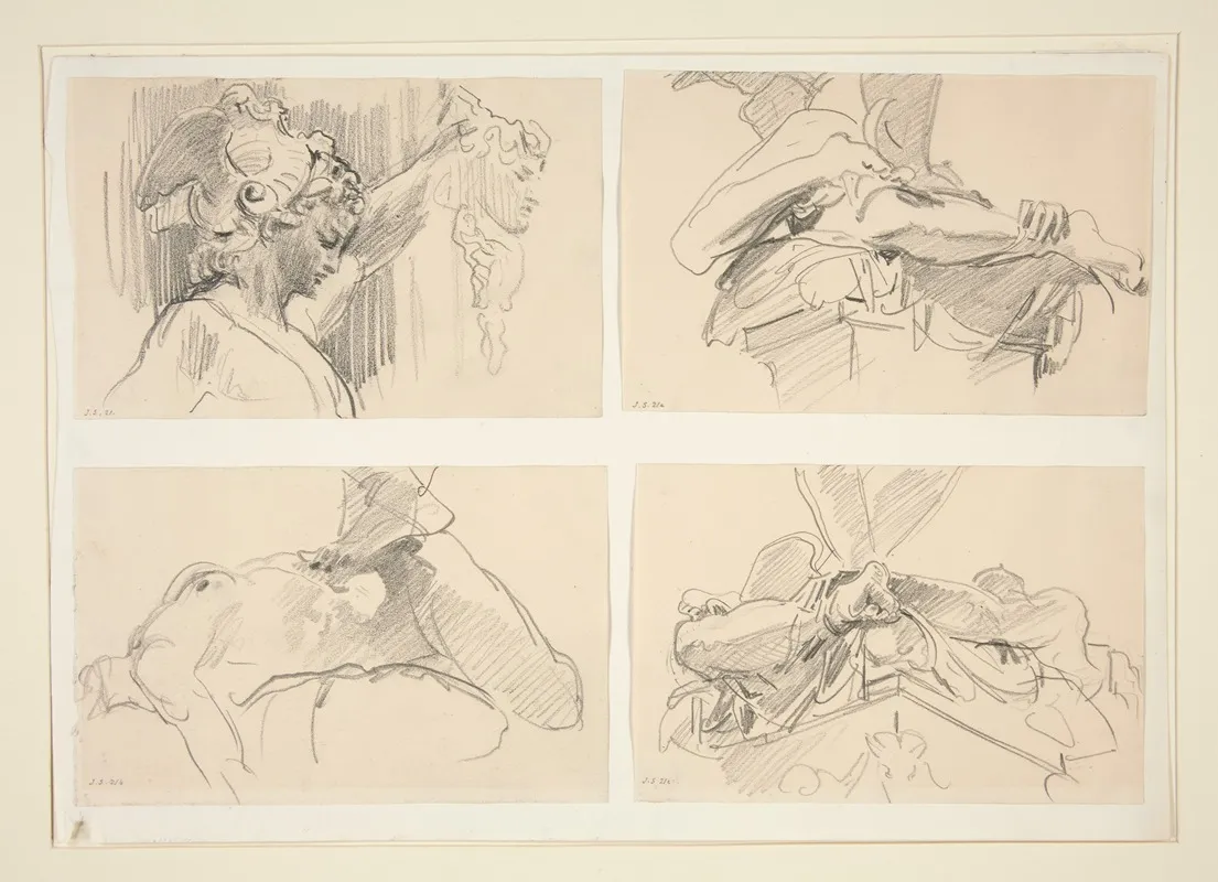 Studies Of Cellinis Perseus And Medusa Wall Art by John Singer Sargent - High-Resolution Digital Print