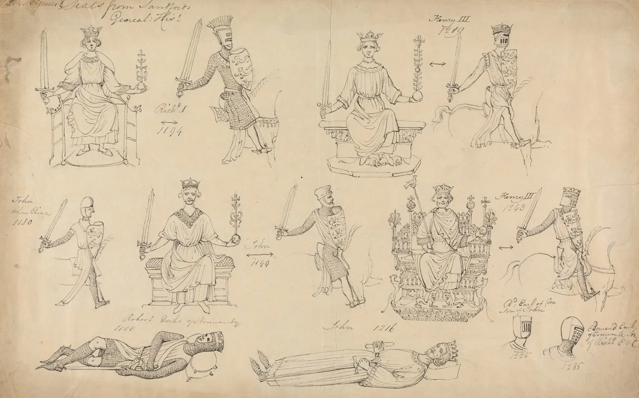 Studies Of Figures And Seals From Sandfords Geneal History