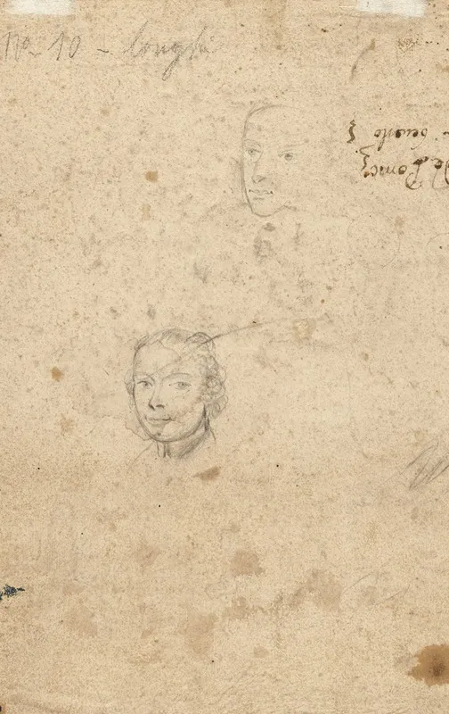 Studies Of Heads 3 Wall Art by Pietro Longhi - High-Resolution Digital Print