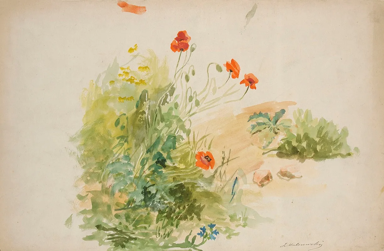 Studies Of Meadows Wall Art by Jacek Malczewski - High-Resolution Digital Print