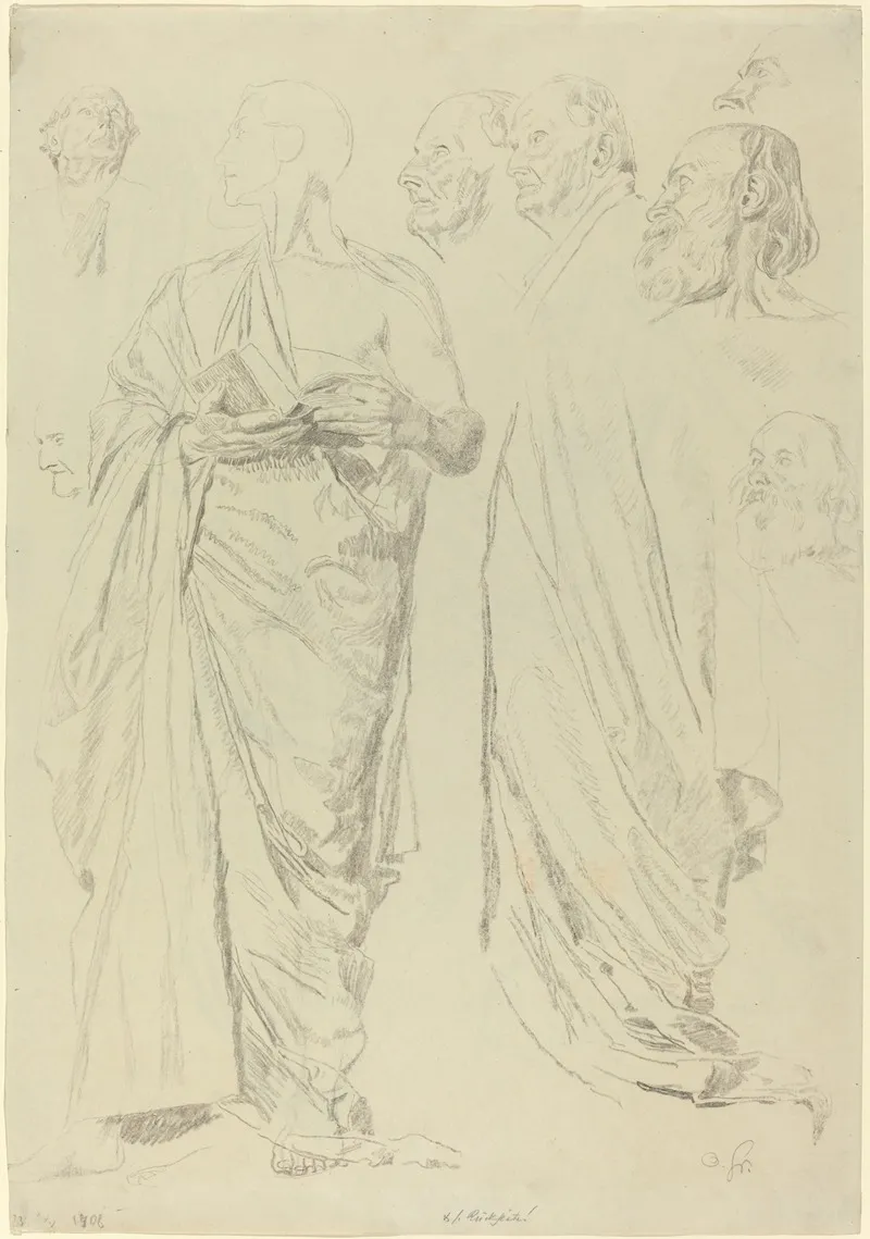 Studies Of Men In Togas Recto