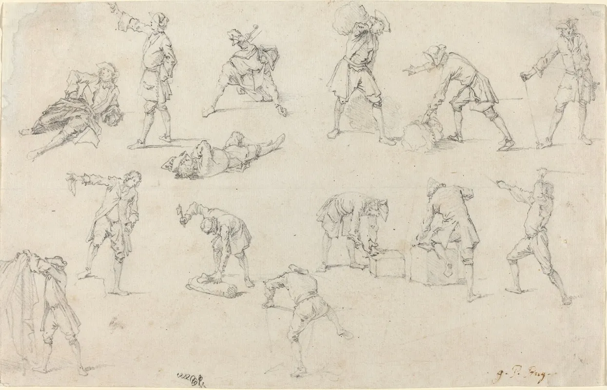 Studies Of Soldiers In Camp