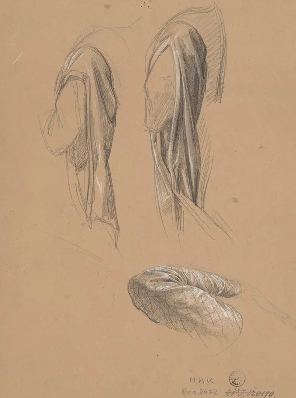 Studies Of The Queens Dress Sleeves For The Painting Queen Jadwigas Oath