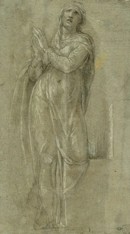Study After Michelangelos Rachel On The Tomb Of Julius Ii Wall Art by Girolamo Muziano - High-Resolution Digital Print