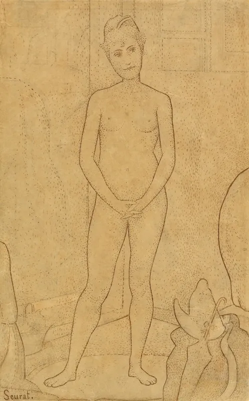 Study After The Models Wall Art by Georges Seurat - High-Resolution Digital Print