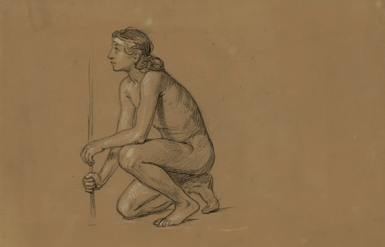 Study Drawing For The Figure Of Agriculture