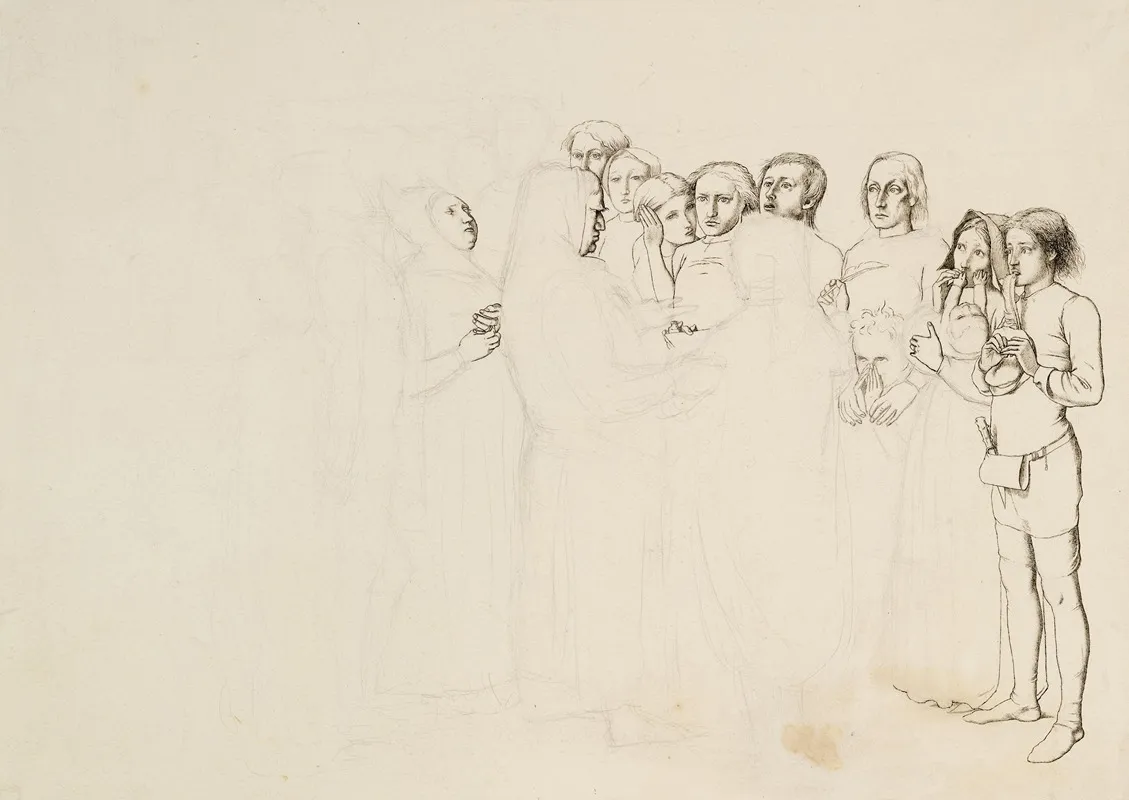 Study For A Baron Numbering His Vassals Wall Art by Sir John Everett Millais - High-Resolution Digital Print