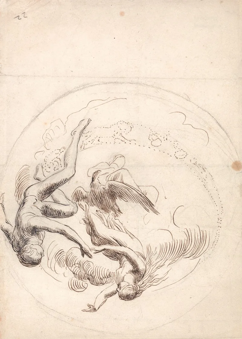 Study For A Circular Ceiling Decoration