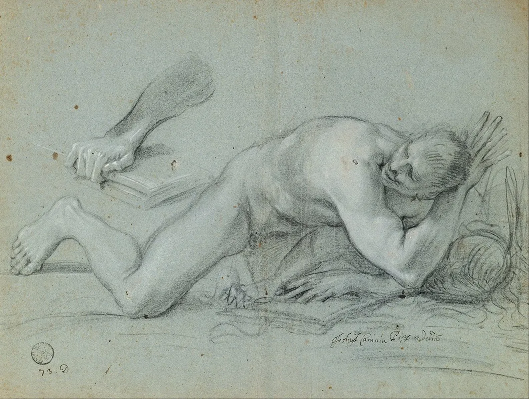 Study For A Fallen Angel Wall Art by Giovanni Angelo Canini - High-Resolution Digital Print