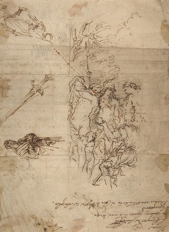 Study For A Judgment Of Paris And Other Figure Studies