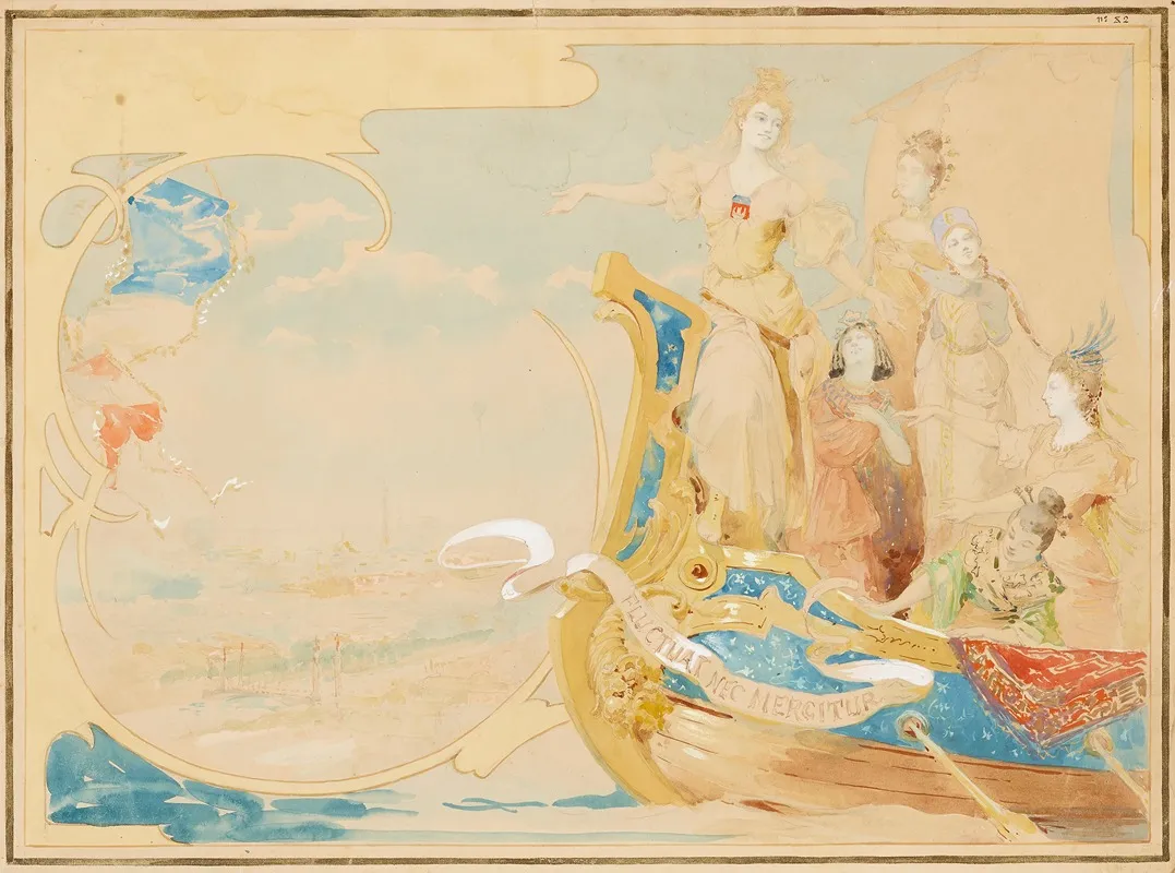 Study For A Mural Wall Art by Alphonse Mucha - High-Resolution Digital Print