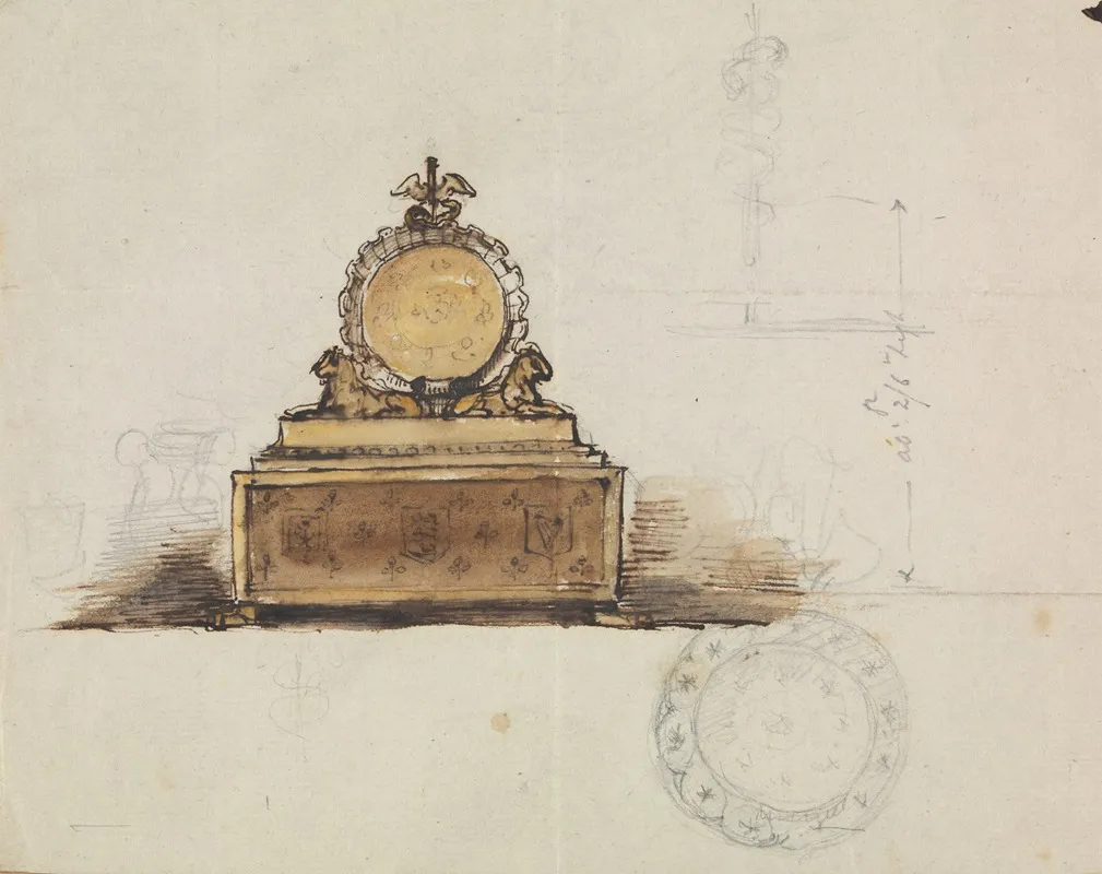 Study For A Piece Of Furniture Wall Art by Robert Smirke - High-Resolution Digital Print