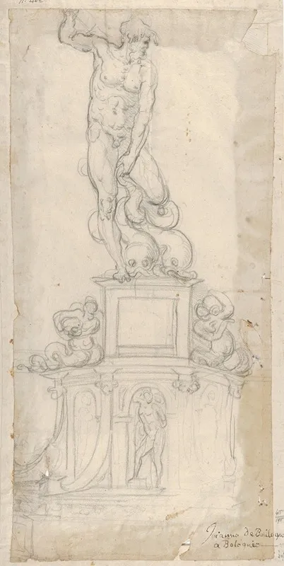 Study For A Sculpture Of Neptune Wall Art by Giambologna - High-Resolution Digital Print