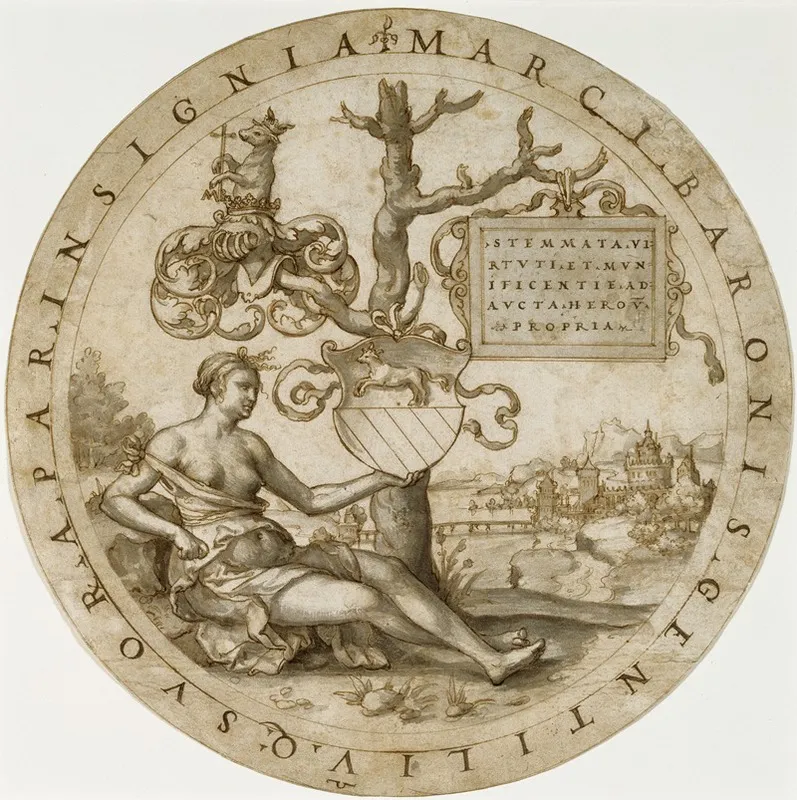 Study For A Stained Glass Window With The Coat Of Arms Of The Barons Von Paar