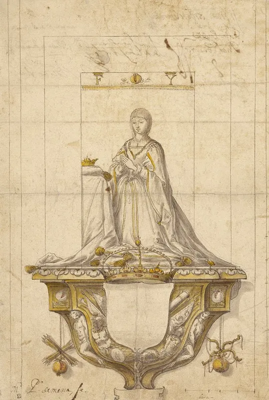Study For A Statue Of Queen Isabella Wall Art by Pedro Mena y Medrano - High-Resolution Digital Print