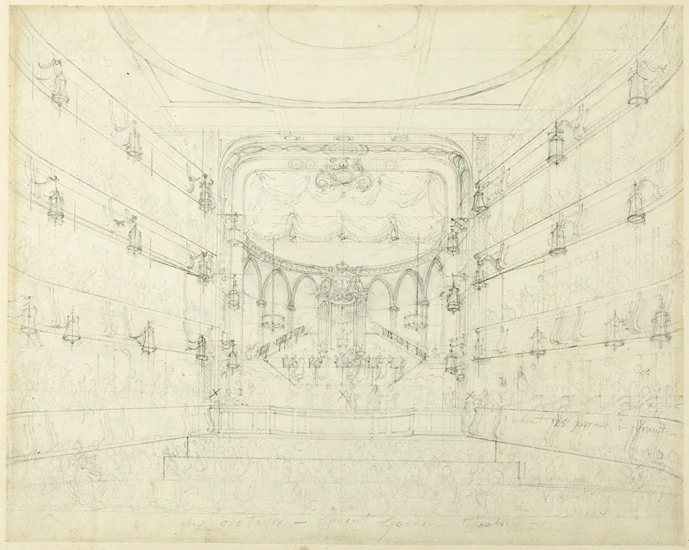 Study For An Oratorio Covent Garden Theater From Microcosm Of London