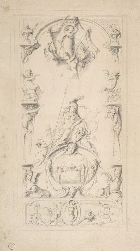 Study For An Ornamental Panel Wall Art by Jean Bernard Toro - High-Resolution Digital Print