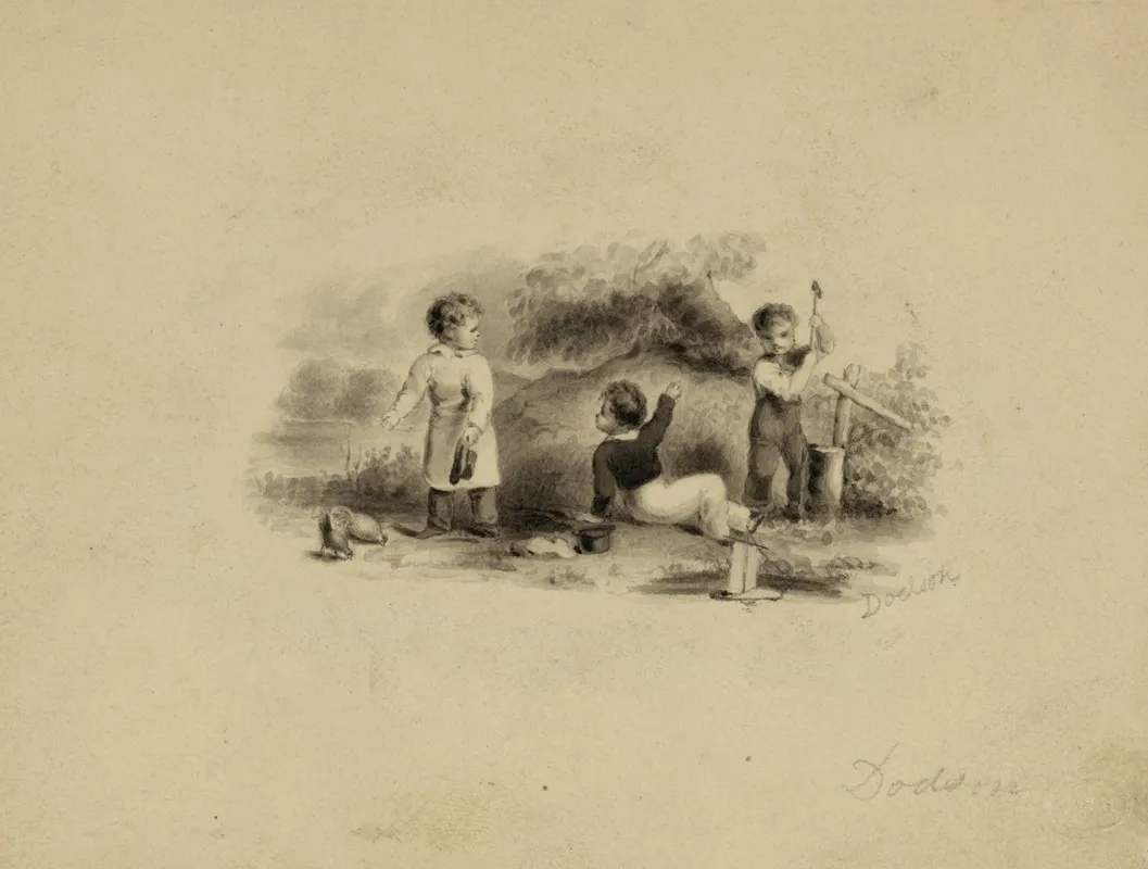 Study For Bank Note Vignette 6 Wall Art by Richard W. Dodson - High-Resolution Digital Print