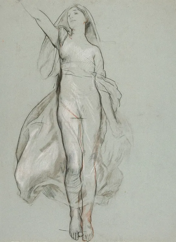 Study For Central Figure In Spirit Of Religious Libertyguiding The Ships Mural At The State Capitol Building In Harrisburg Pennsylvania 2