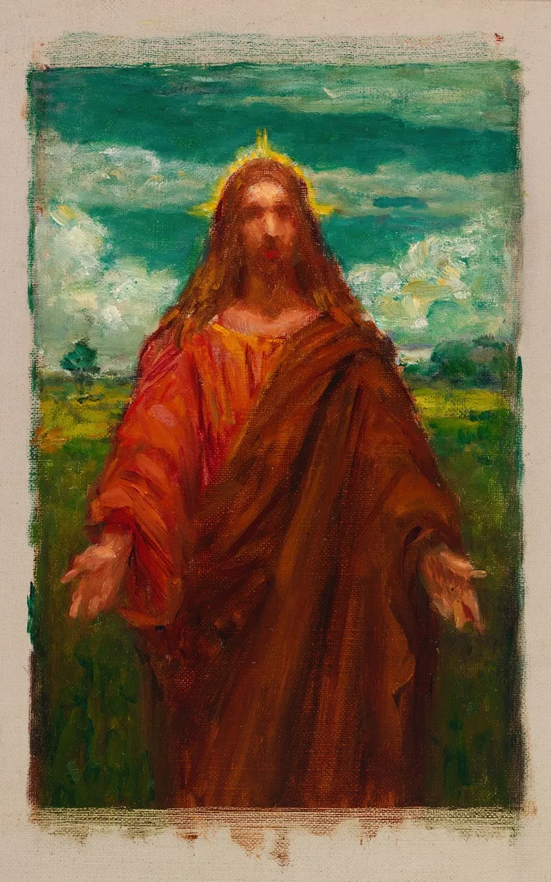 Study For Christ Wall Art by Kenyon Cox - High-Resolution Digital Print