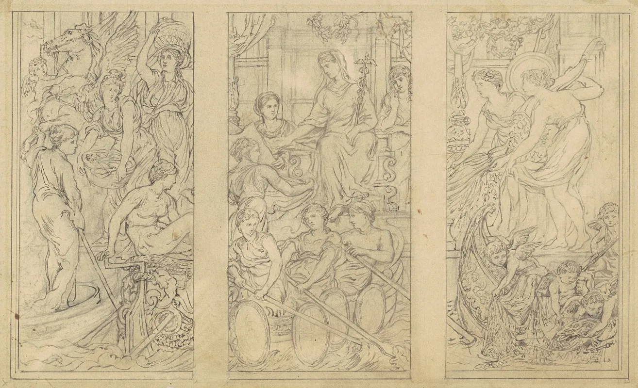 Study For Commerce Wall Art by John La Farge - High-Resolution Digital Print
