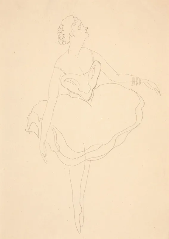 Study For Costume Sketch Bal Masque