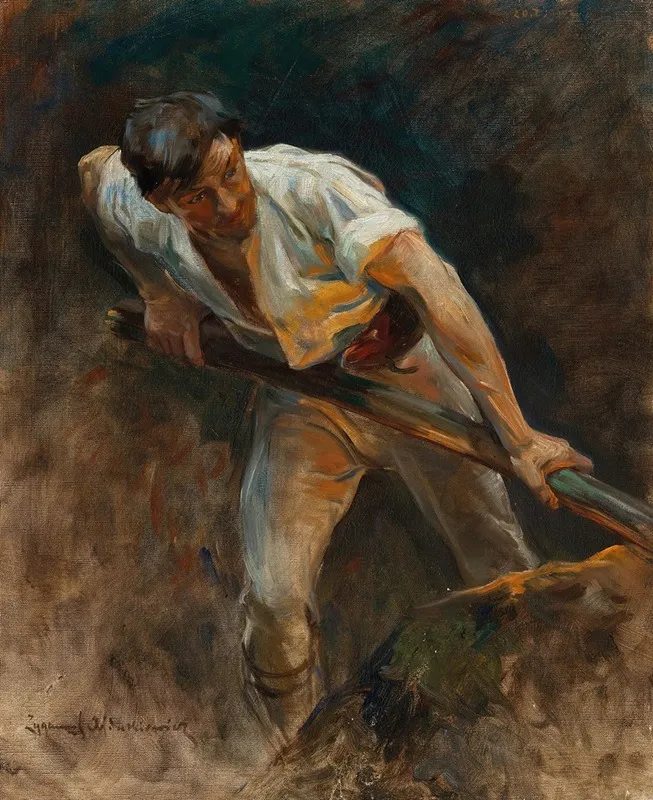 Study For Der Schatz Wird Gehoben Wall Art by Zygmund Adjukiewiecz - High-Resolution Digital Print