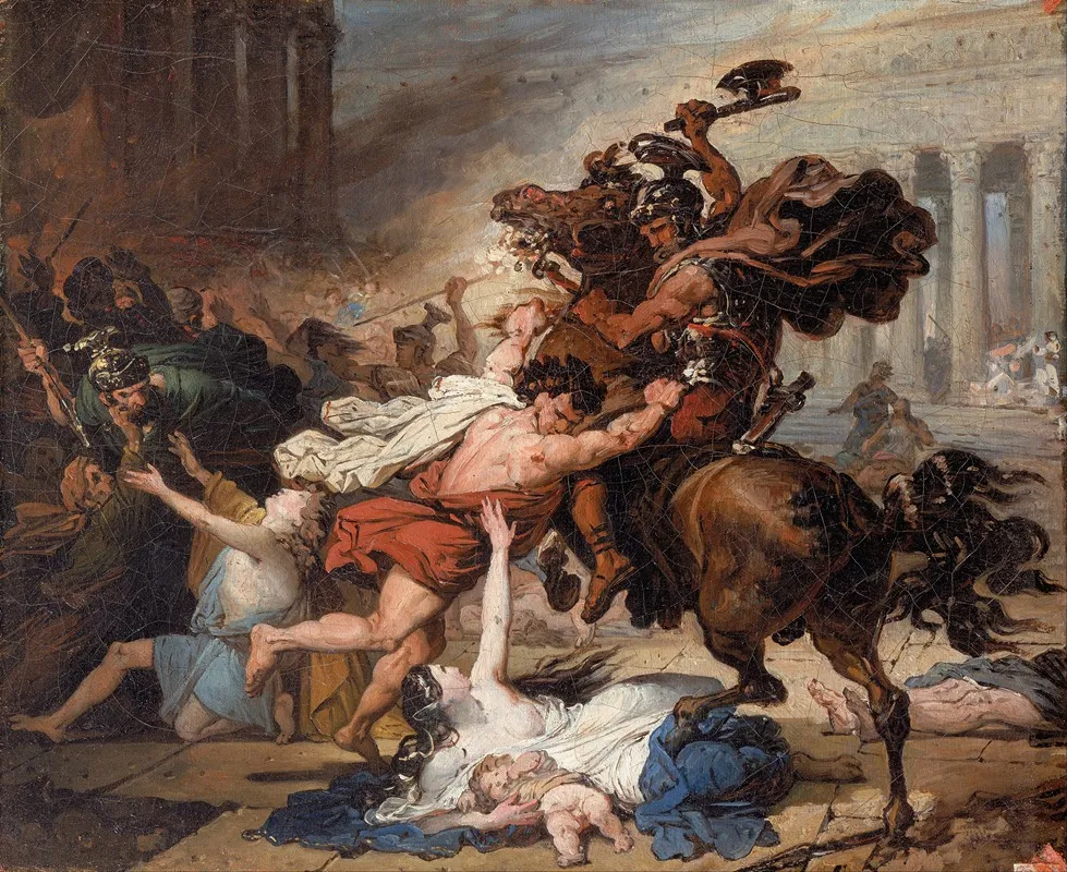 Study For Destruction Of Jerusalem By The Romans Wall Art by François Joseph Heim - High-Resolution Digital Print