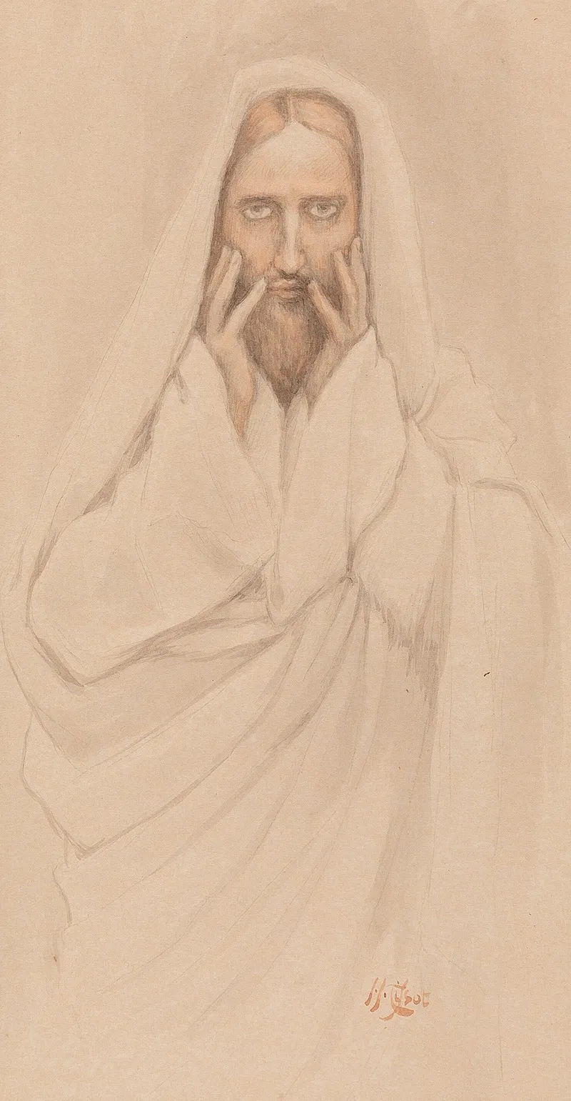 Study For Exhortation To The Sinner Wall Art by James Jacques Tissot - High-Resolution Digital Print