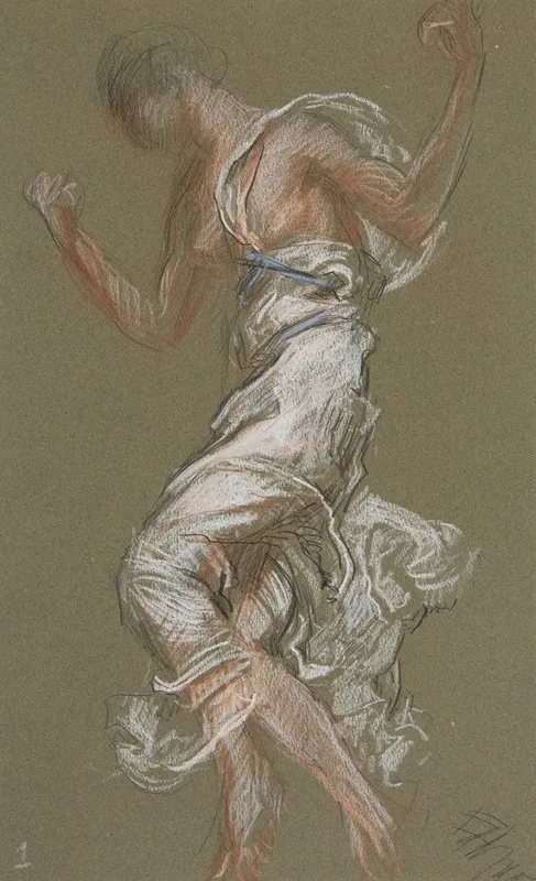 Study For Figure Of 1 Pm In The Hours Ceiling At The State Capitol Building In Harrisburg Pennsylvania